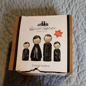 Fair Trade Hand Turned Dolls Goose Grease Chalk People Wooden Dolls Decor